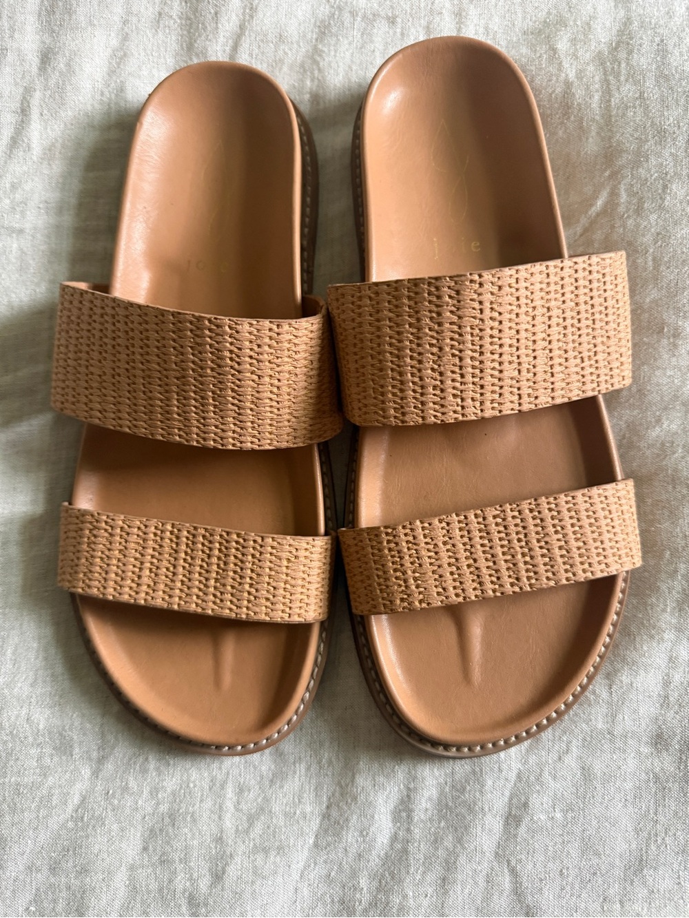 Joie Women's Double-Strap Slide Sandals in Tan